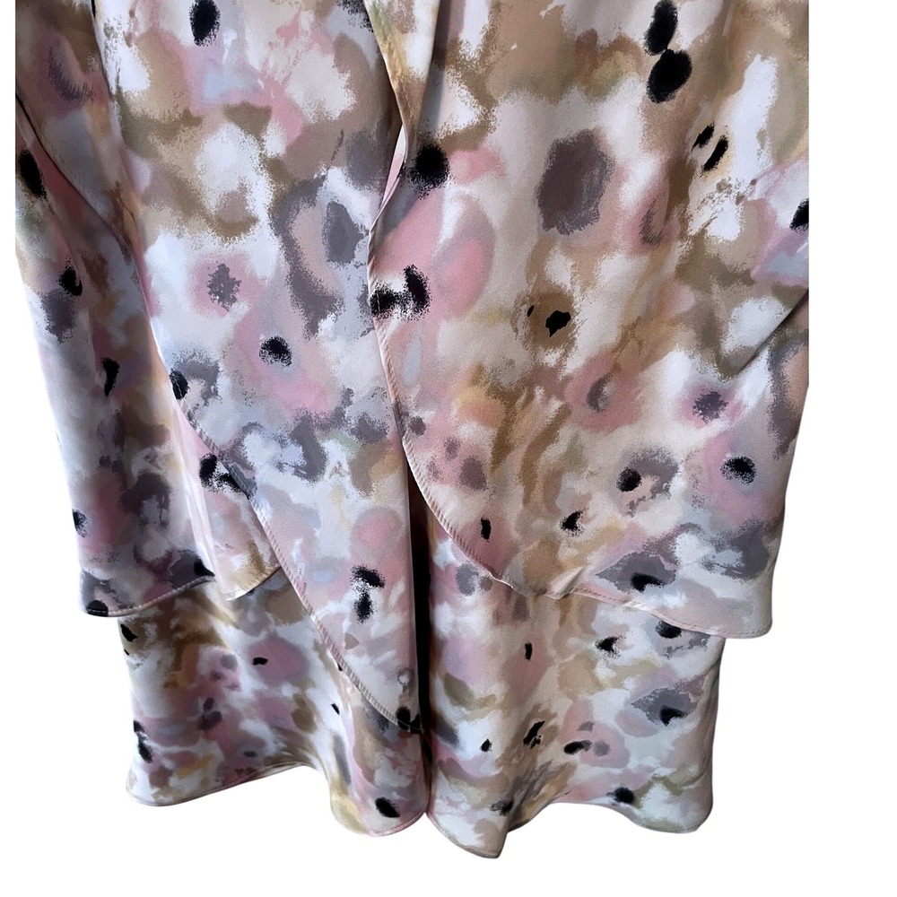 Violet & Claire Watercolor Floral Flutter Layered Sz S Feminine Summer Casual - Picture 2 of 11